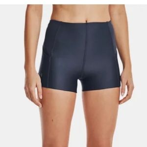NWT Under Armour blue compression shorts with side pockets Sz S
